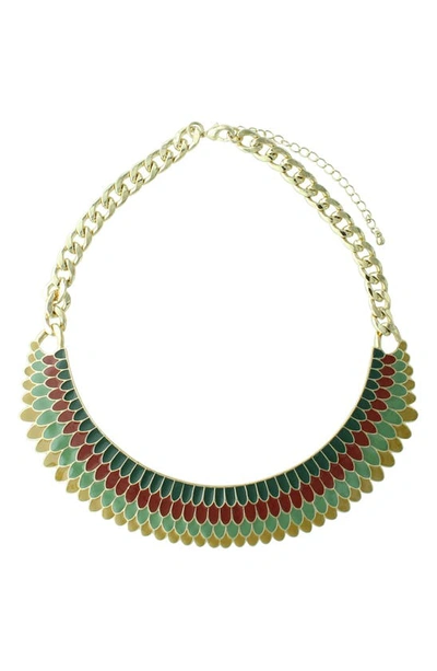 Olivia Welles Crystal Collar Necklace In Gold / Multi