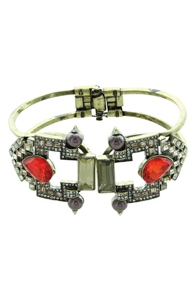 Olivia Welles Harper Hinge Bracelet In Gold