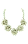 Olivia Welles Charlotte Flower Statement Making Necklace In Gold / Cream