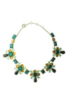 Olivia Welles Secret Garden Necklace In Gold / Clear