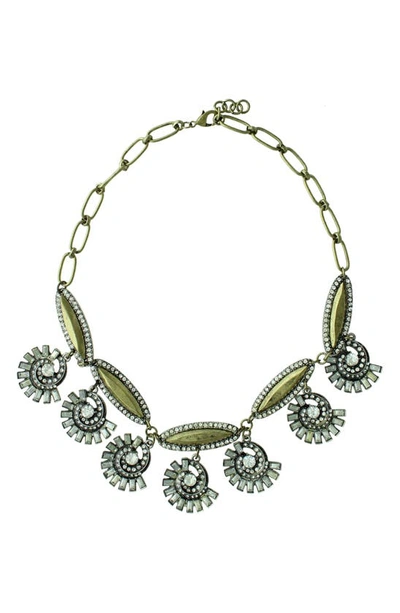 Olivia Welles Mila Crystal Drop Necklace In Gold / Clear