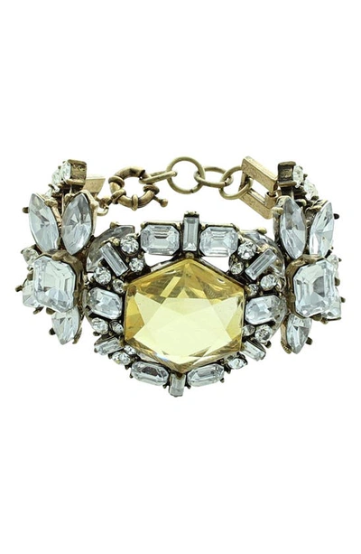 Olivia Welles Flora Statement Bracelet In Gold