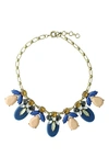 Olivia Welles Dina Stone Necklace In Gold / Black / White