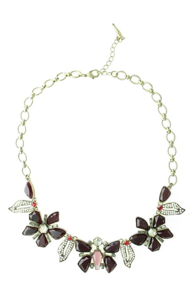 Olivia Welles Maya Butterfly Necklace In Gold / Multi