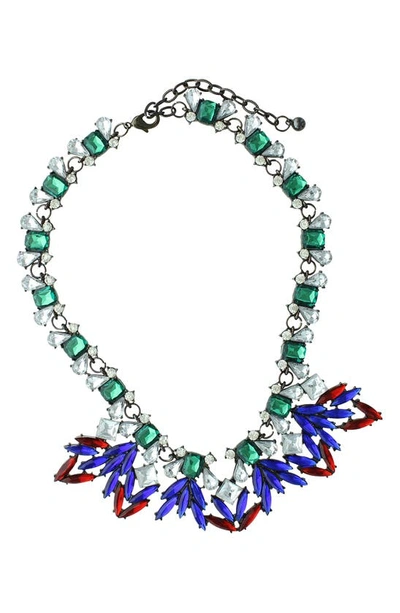 Olivia Welles Everly Cluster Collar Statement Necklace In Silver