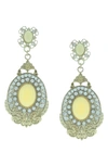 Olivia Welles Harper Statement Earrings In Gold / White