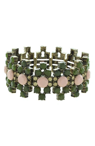 Olivia Welles Erin Stone Stretch Bracelet In Gold