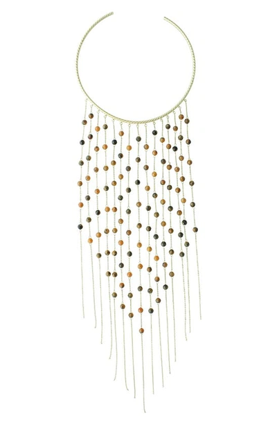 Olivia Welles Long Story Short Necklace In Gold / Red
