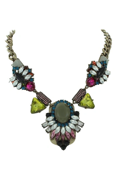 Jeweled statement necklace best sale