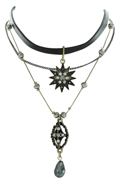 Olivia Welles Starry Night Necklace In Gold / Multi