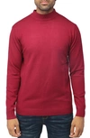 X-ray Core Mock Neck Knit Sweater In Dark Burgundy