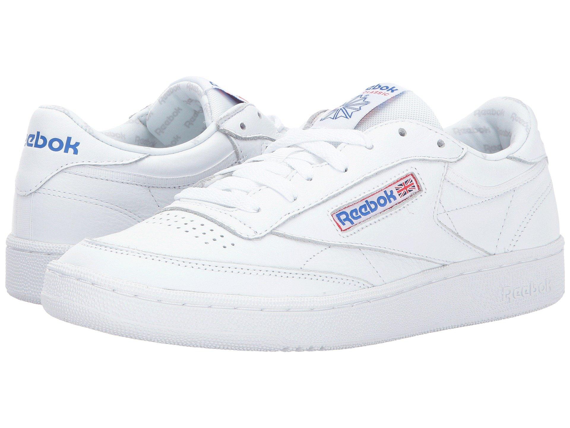 reebok white red blue