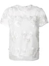 P.a.r.o.s.h Embroidered Organza Blouse In White