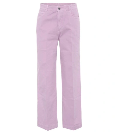 Stella Mccartney Wide-leg Cropped Jeans In Purple