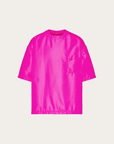 Valentino Nylon T-shirt With Stud Detail In Pink Pp