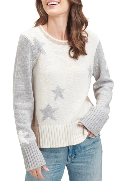 Splendid Mally Star Wool-blend Sweater In Beige