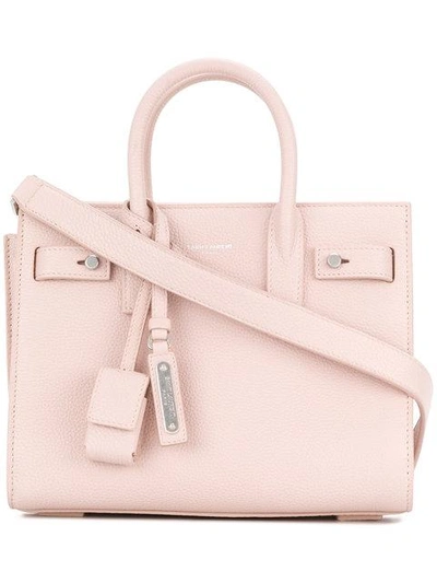 Saint Laurent Mini Sac De Jour Tote Bag In Pink