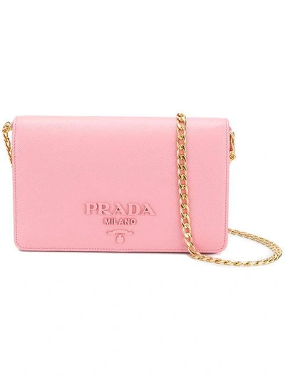 Prada Saffiano Wallet Bag - Pink