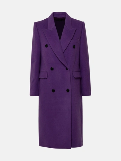 Isabel Marant Purple Wool Blend Enarryli Coat In Violet