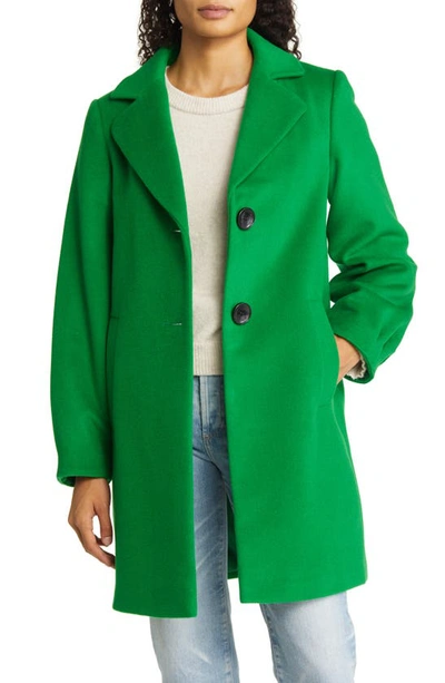 Sam Edelman Wool Blend Coat In Vibrant Green
