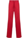Versace Cotton-blend Drawstring Sweatpants In Red