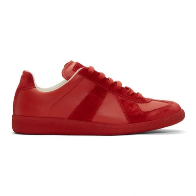 Maison Margiela Red Replica Trainers In 305 Red