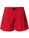 Mcq By Alexander Mcqueen Mcq Alexander Mcqueen Swallow Patch Swim Trunks - Red In Mcq Red