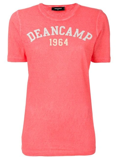 Dsquared2 Slogan Print T-shirt - Pink