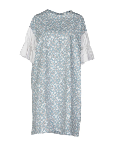 Garpart Short Dress In Slate Blue