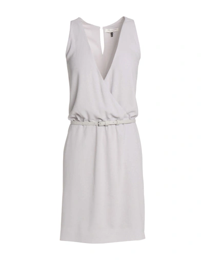 Halston Heritage Short Dress In Light Grey