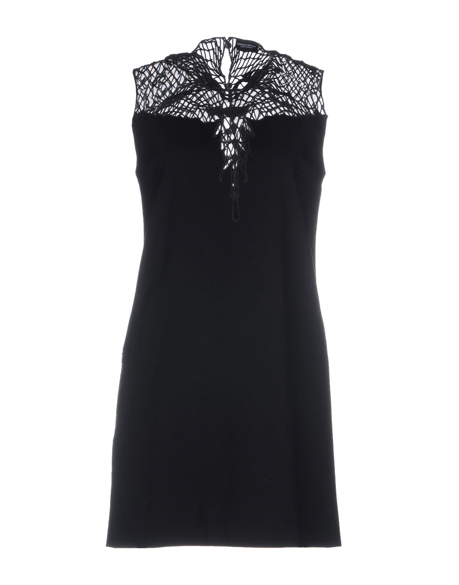 Marcelo Burlon County Of Milan Short Dress In Black | ModeSens