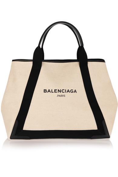 Balenciaga Cabas Medium Canvas Logo Tote Bag, Black/natural In Neutrals ...