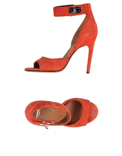Givenchy Sandals In Red