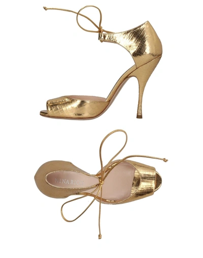 Nina Ricci Sandals In Gold