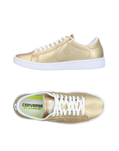 Converse Sneakers In Gold