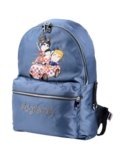 Dolce & Gabbana Backpack & Fanny Pack In Slate Blue