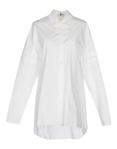 Lost & Found Solid Color Shirts & Blouses In White