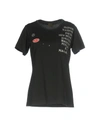 Mr & Mrs Italy Woman T-shirt Black Size 2 Cotton