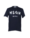 Msgm T-shirt In Dark Blue