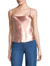 Alice And Olivia Alice + Olivia Harmon Cowl-neck Camisole In Rose Tan