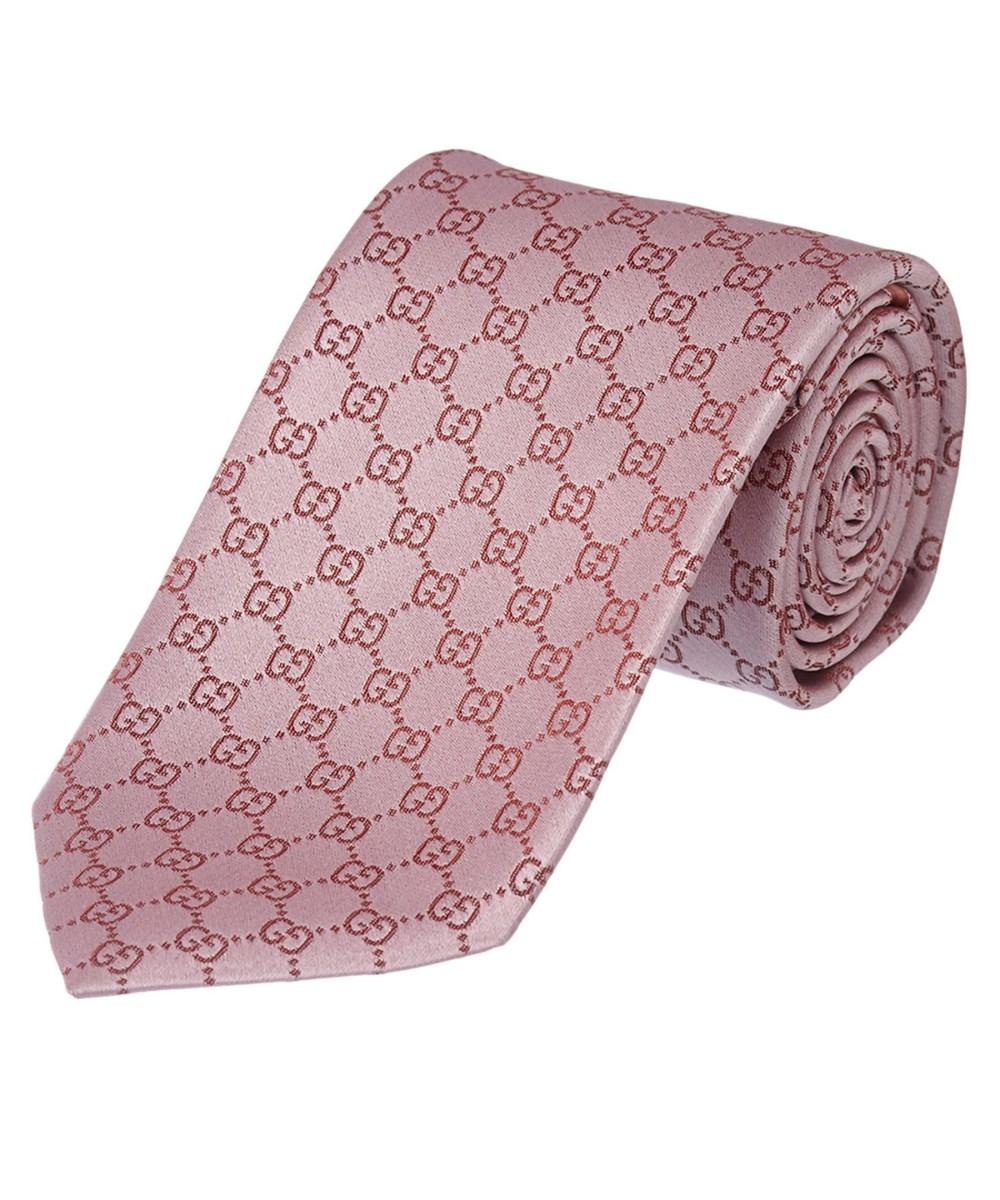 Gucci Pink Gg Pattern Silk Tie | ModeSens