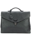 Bottega Veneta Ardoise Intrecciato Nappa Briefcase In Grey