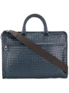 Bottega Veneta Prusse Intrecciato Calf Briefcase - Blue