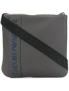Emporio Armani Logo Shoulder Bag In Grey