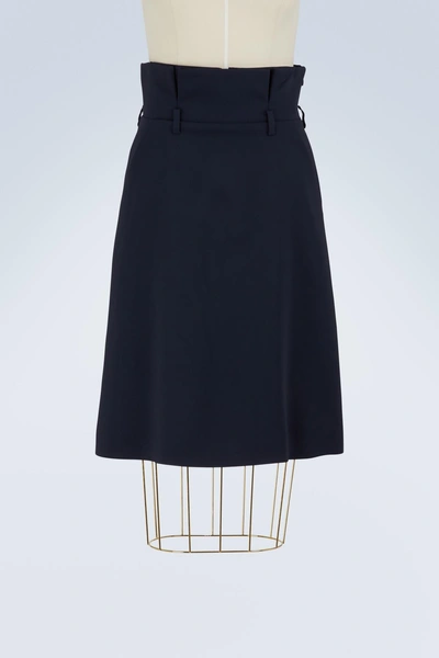 Lanvin Gathered Waist Skirt In Navy