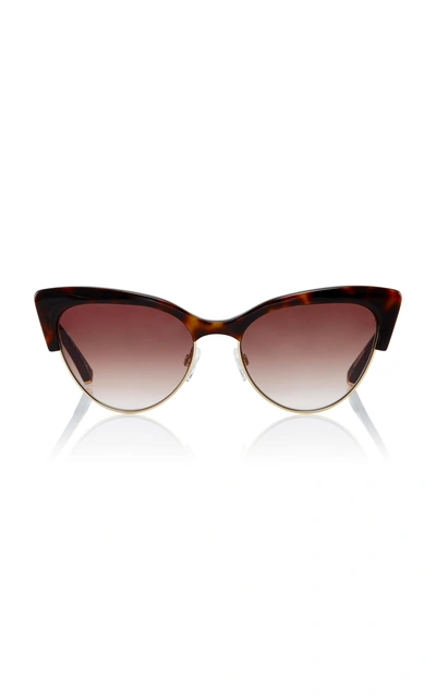 Kate Young Cecilia Cat-eye Sunglasses In Brown