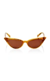 Kate Young Lita Cat-eye Sunglasses In Yellow
