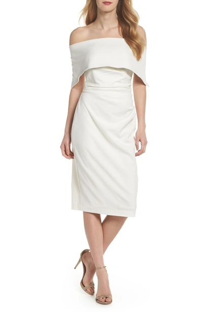 Vince Camuto Popover Midi Dress In Ivory