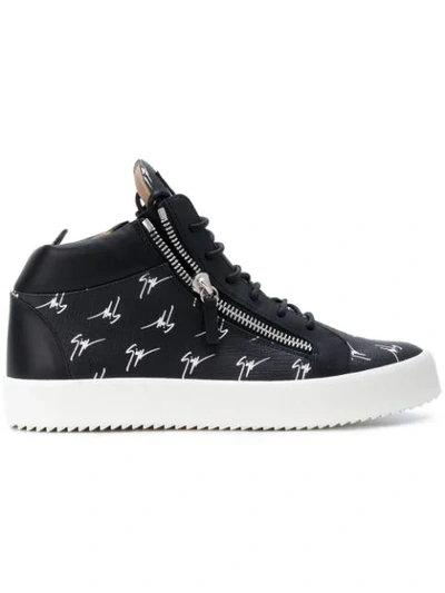 Giuseppe Zanotti Men-s Mid-top Sneakers In Black