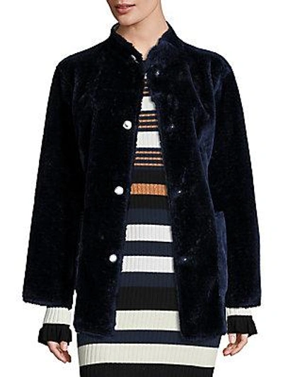 Opening Ceremony Culver Faux Fur Reversible Coat In Harvest White Multicolor